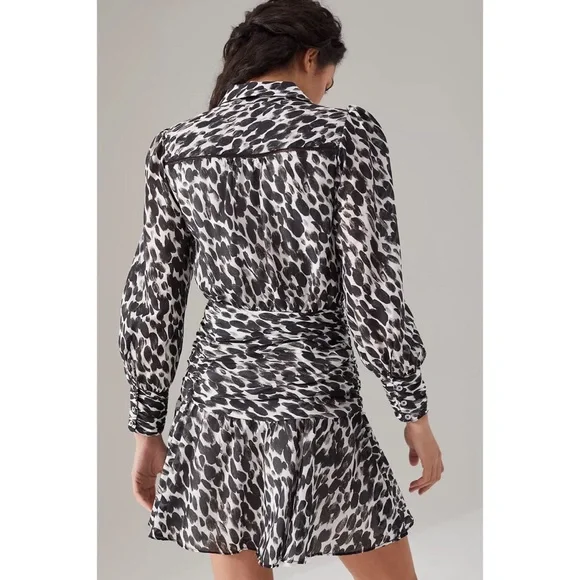 Anthropologie Maeve Semele Leopard Mini Dress